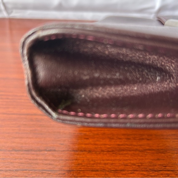 Authentic MANDARINA DUCK Wallet With Key Holder Clutch Purse Burgundy Leather - Picture 12 of 13